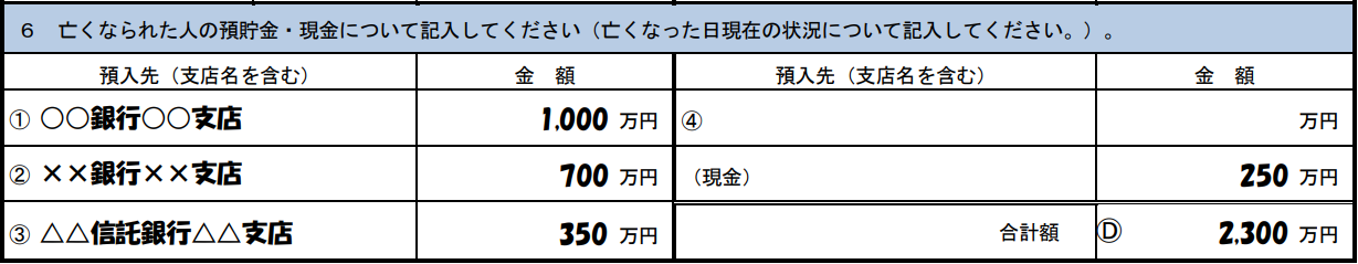 相続税の申告要否検討表6